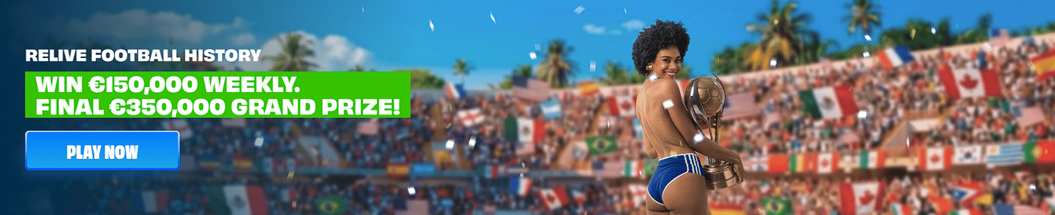 World Cup Legends 2026 promotion banner at OnlySpins Casino